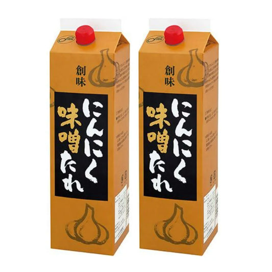 SOMI Ninniku Miso Tare garlic miso sauce with grated garlic, soy sauce, apple puree in 2L bottles, Japanese condiment.