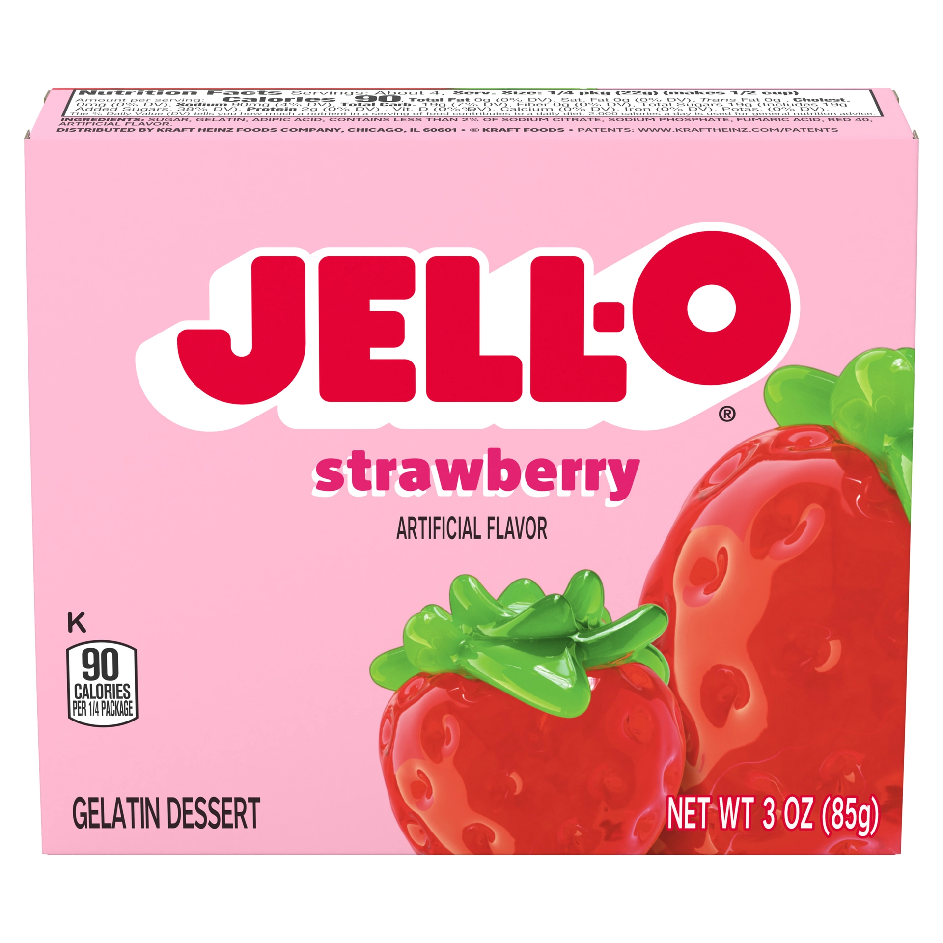 Jell-O Gelatin Dessert Mix Strawberry Flavored