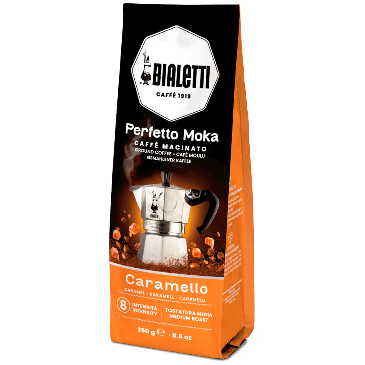 Bialetti Perfetto Moka Ground Coffee Caramello