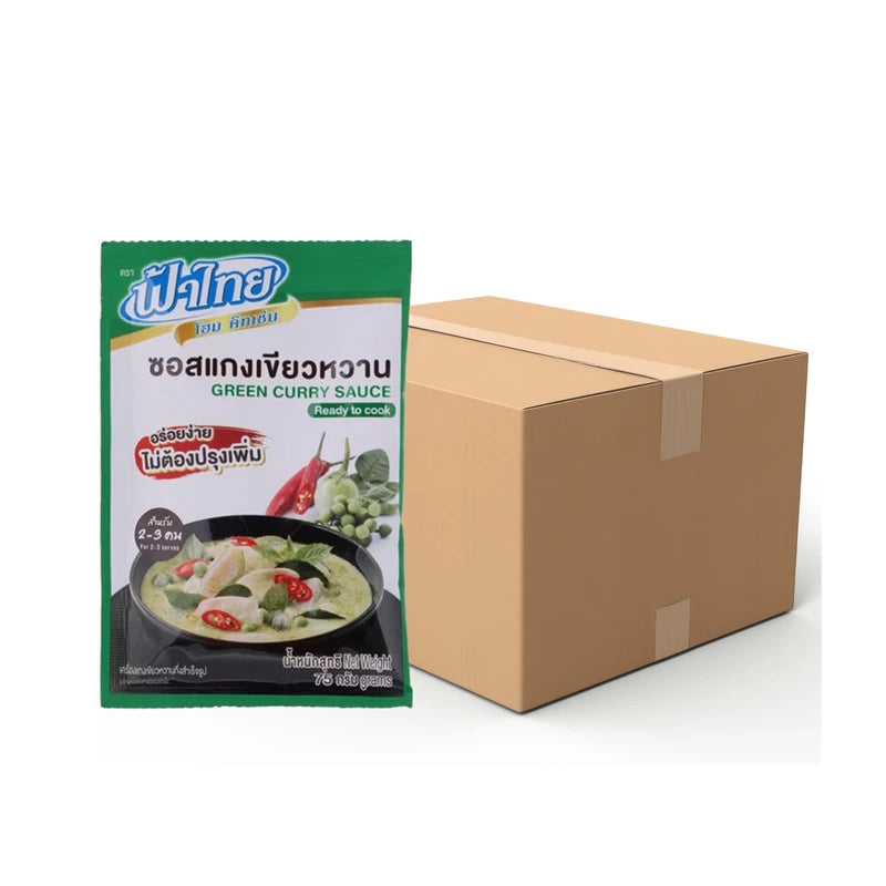Fathai Home Kitchen Green Curry Seasoning Sauce 75g x12