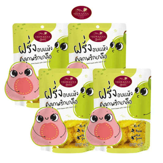 Sriwanna Gold Dried Guava With Chili & Salt 40g x4