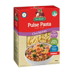 San Remo Chickpeas Spirals pasta in a bowl, showcasing the uncooked, dry pasta with a spiral shape from the San Remo grocery product line.