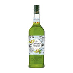 Giffard Barista Pistachio 1L bottle of pistachio-flavored syrup for coffee and desserts, in a clear plastic bottle with a green cap.