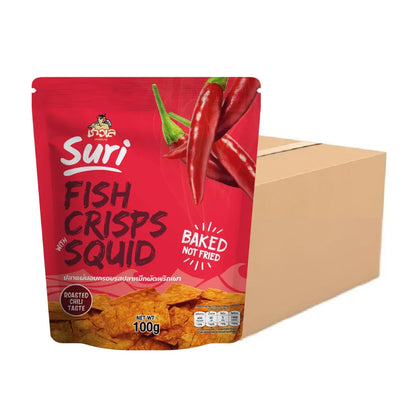 CHAOLAY Fish Crisps With Squid (roasted Chili) (box) 100g x12