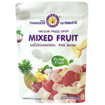 Thaiaochi Mixed Fruit Pink Series confectionery snacks featuring colorful, fruit-flavored candies in vibrant pink packaging.