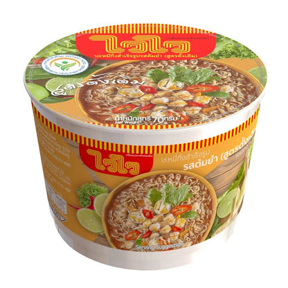 Waiwai Instant Noodles In Bowl Original Tom Yum Flavor 70g x3