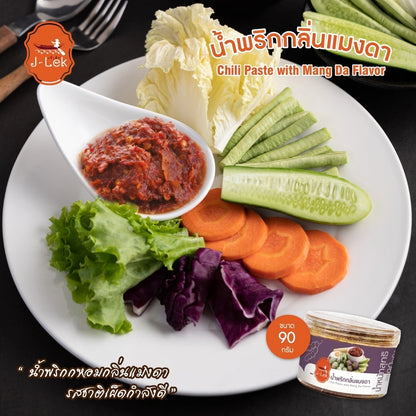 J-lek Jae Lek Maeng Da Chili Paste Plastic Jar Jars 90g