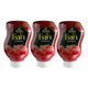 ROZA Ketchup Sauce 250g packs, three bottles with red ketchup and branding on the labels, on a white background.