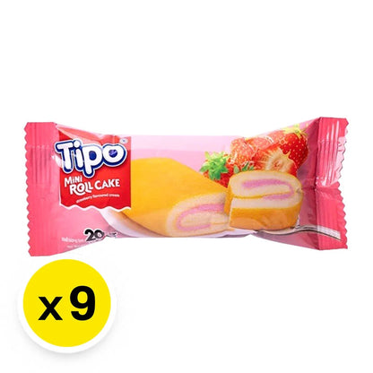 Tipo Mini Roll Cake Strawberry 20g