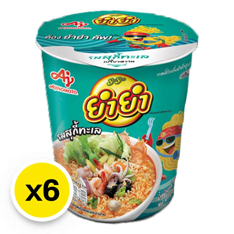Yumyum Cup Instant Noodles Suki Seafood 60g x6