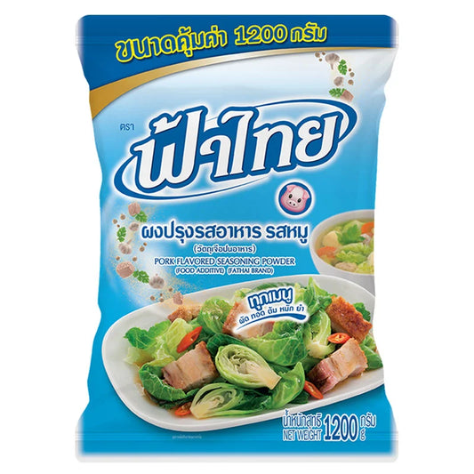 FATHAI Pork Flavored Seasoning Powder in a 1.2 kg package, showing the seasoning powder and packaging details.