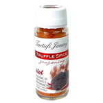 Tartufi Jimmy Truffle Hot Spice in a jar, showcasing the rich, spicy blend with truffle flavor, perfect for gourmet cooking.
