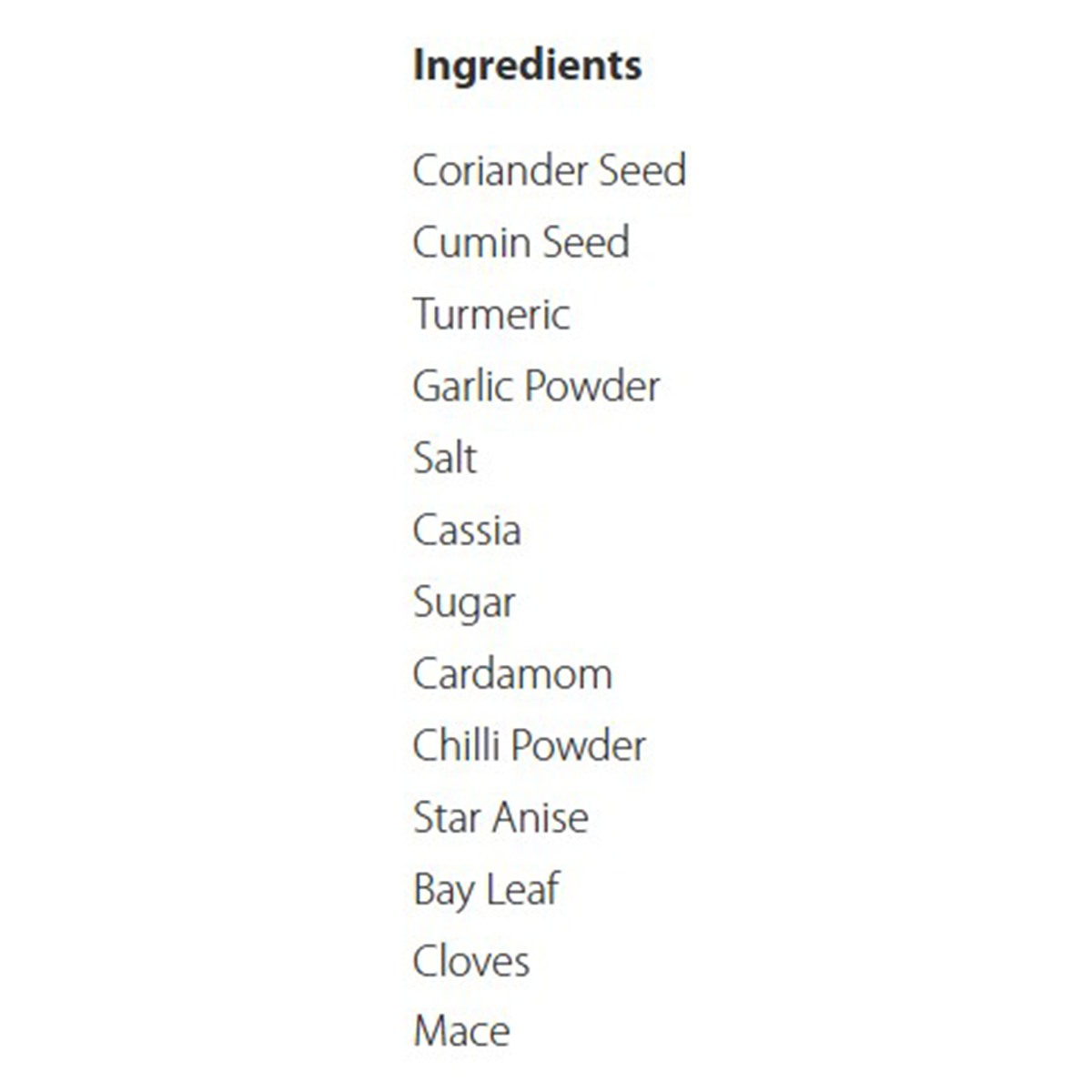 Sainsbury's Itc Mild Curry Powder