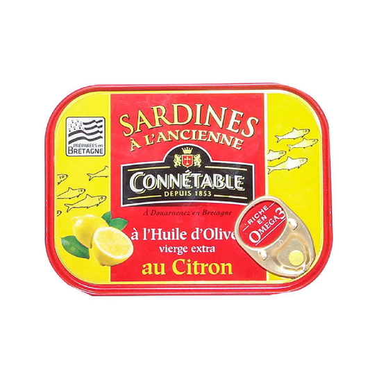 Connetable Sardines In Virgin Olive Oil With Lemon