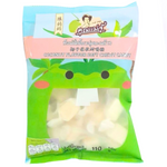 Khun Maeju Coconut Flavored Soft Chewy Candy showing the colorful candy pieces in a clear wrapper.
