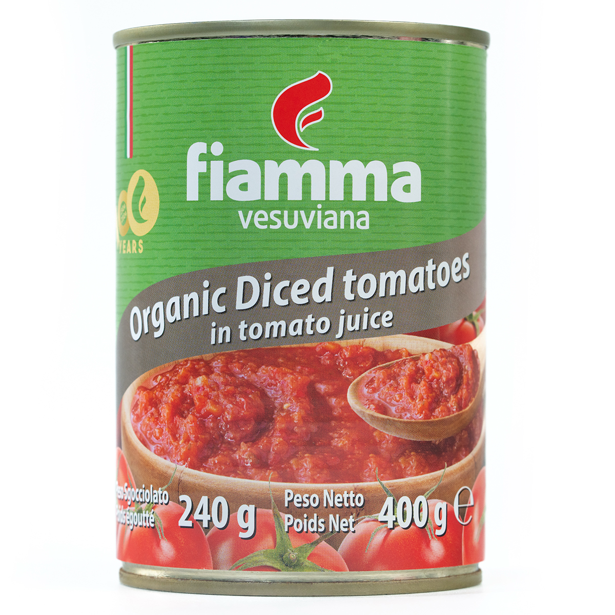 Fiamma Vesuviana Organic Tomatoes Diced in Organic Tomato Juice