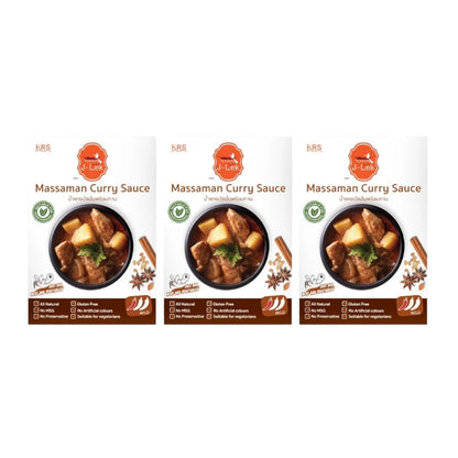 J-LEK Jae Lek Ready-to-eat Massaman Curry Paste Pack Of 3