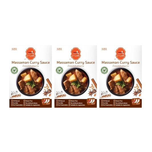 J-LEK Jae Lek Ready-to-eat Massaman Curry Paste Pack Of 3