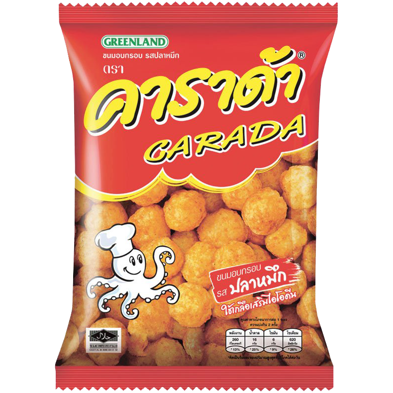 Carada Rice Ball Snack Squid Flavour