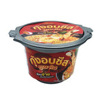 KOKA Koka Coca noodle bowl with baked shrimp flavor and volcanic cheese, dry grocery product in a colorful bowl
