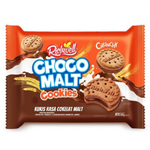 Richwell Choco Malt Cookies in a package, showcasing the confectionery snack with chocolate and malt flavor elements.