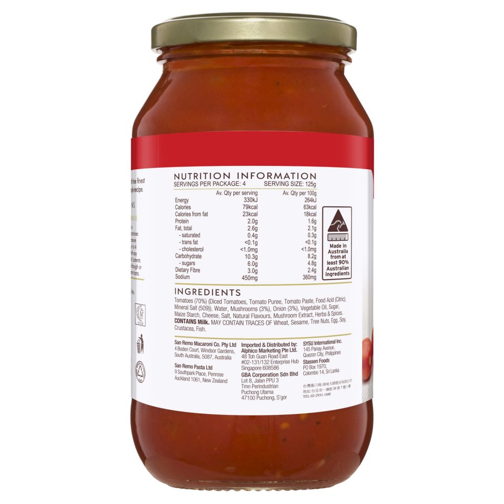 San Remo Bolognese & Mushroom