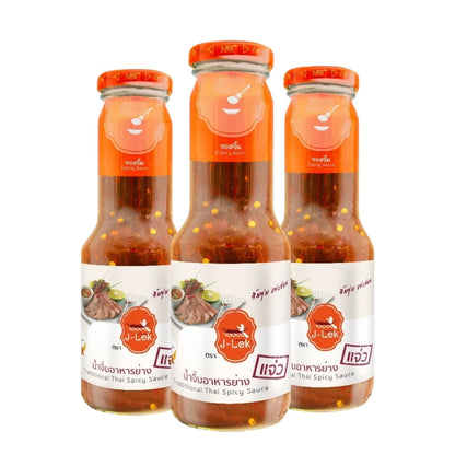 J-lek Jae Lek Grilled Food Sauce Glass Bottle 360 ​​grams X 3