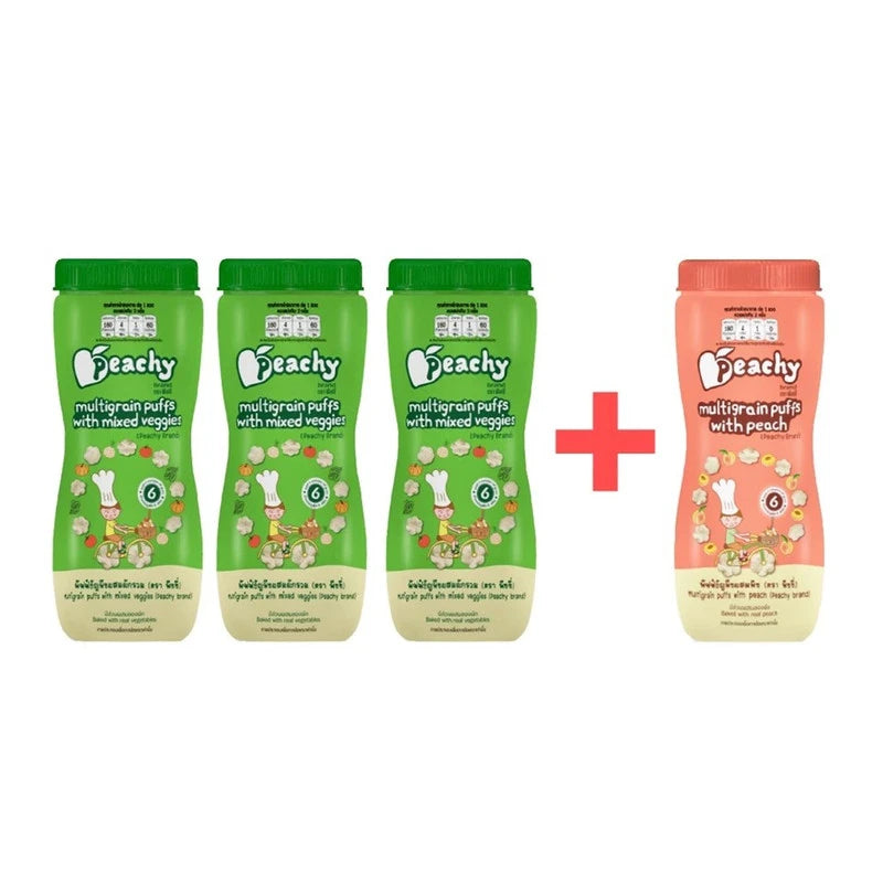 Peachy Buy 3 Get 1 Free Jars Of Cereal Puff Snacks Jar Puffs
