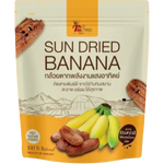 Tabtimsiam Sun Dried Banana confectionery snack in a clear bag showing golden dried bananas inside.