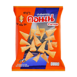 Cornae Corn Snack, a crunchy confectionery snack with golden corn pieces, in a colorful packaging.