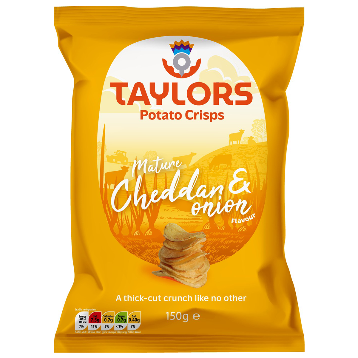 Taylors Mature Cheddar & Onion Flavour Potato Crisps