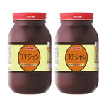 Youki Gochujang sweet and spicy miso sauce in a jar, Korean style dry grocery product with a red and white label.