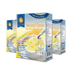 Lady Anna Sweet Corn Instant Soup dry grocery pack, showing the vibrant packaging with a bowl of prepared sweet corn soup.