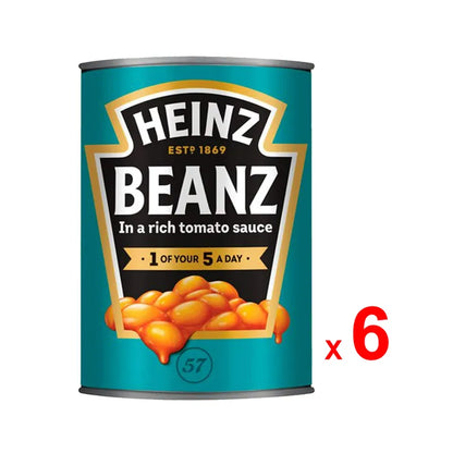 Heinz Baked Beans In Tomato Sauce Gluten-Free Cans 415g x6