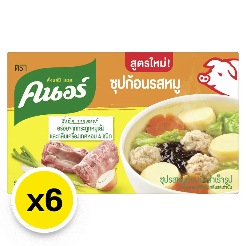 Knorr Pork Stock Cube 80g x6