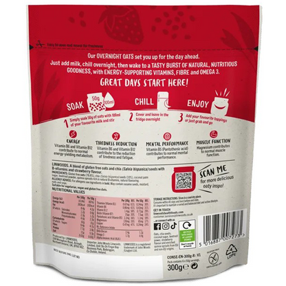 Linwoods Strawberry Energy Overnight Oats