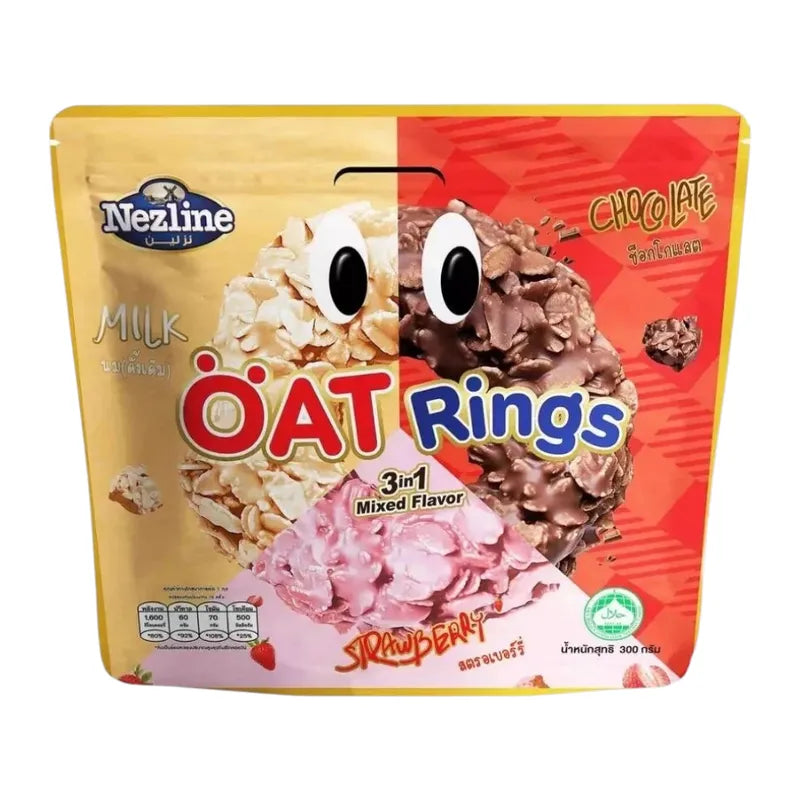 Nezline New! Oat Ring 3in1 Real Oats Coated With Chocolate 300g