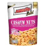 Marucho Gold Cashew Nuts with Himalayan Salt, confectionery snack featuring roasted cashews coated with salty seasoning.