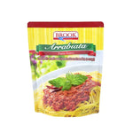 Brook Arrabiata Pasta Sauce 160g jar, showcasing vibrant red sauce with herbs and spices, ideal for pasta dishes.