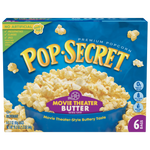 Pop Secret movie theater butter popcorn in a bowl, showing golden, buttery popcorn kernels perfect for snacking.