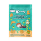 Peachy apple grain cookie snack bag with quinoa and flaxseed, showing the crispy, golden-brown cookies in a clear package.