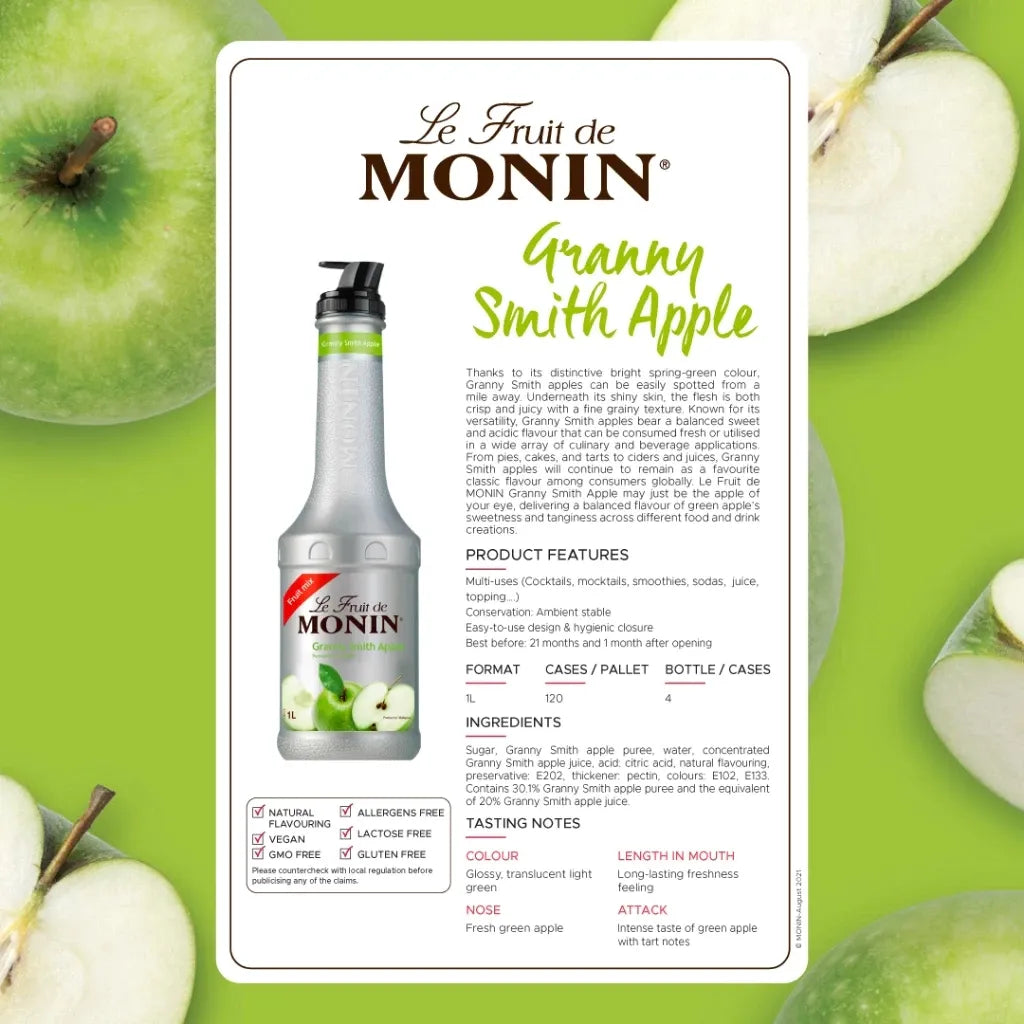 Monin Granny Smith Apple Fruit Mix 1000ml