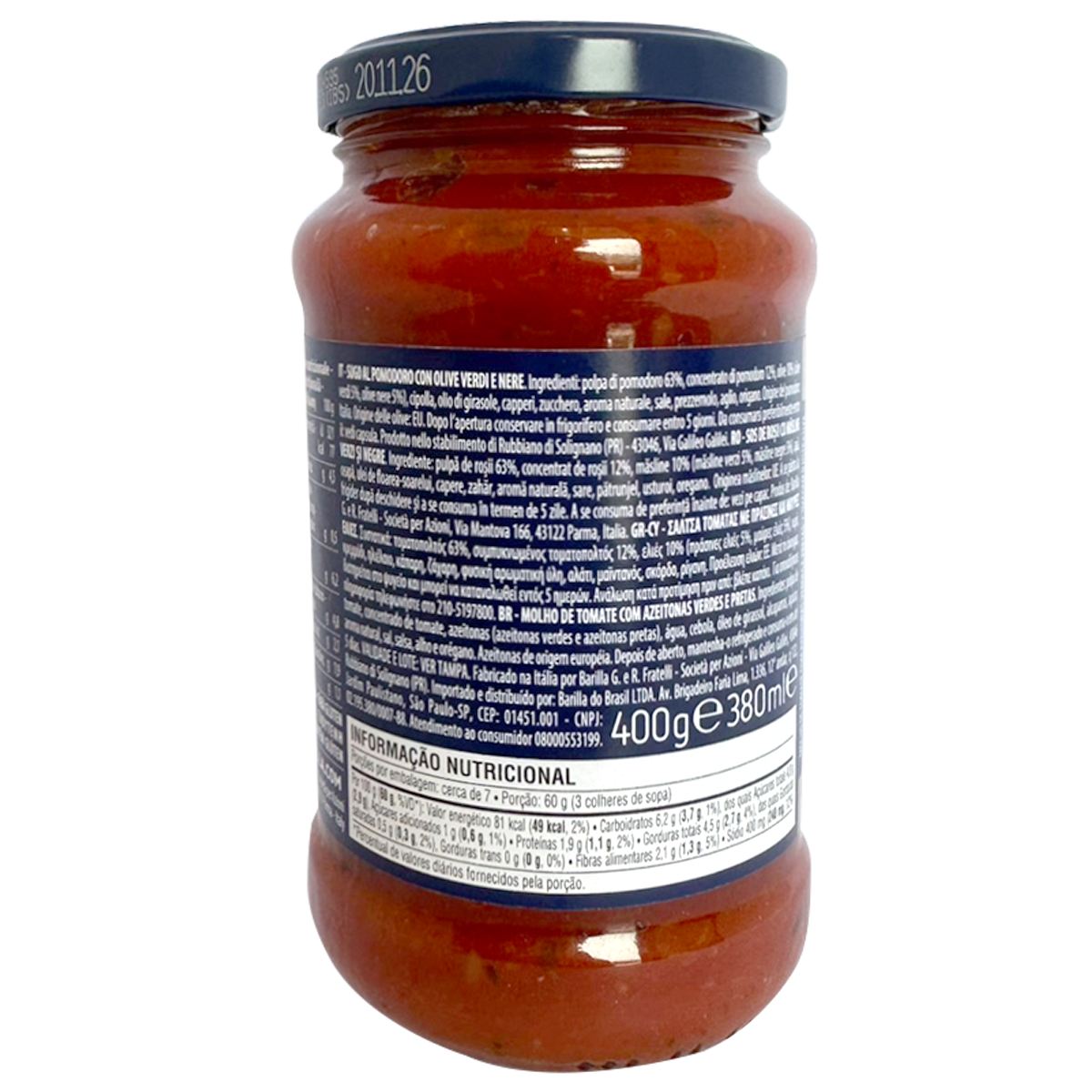 Barilla Olive Mediterranee Sauce