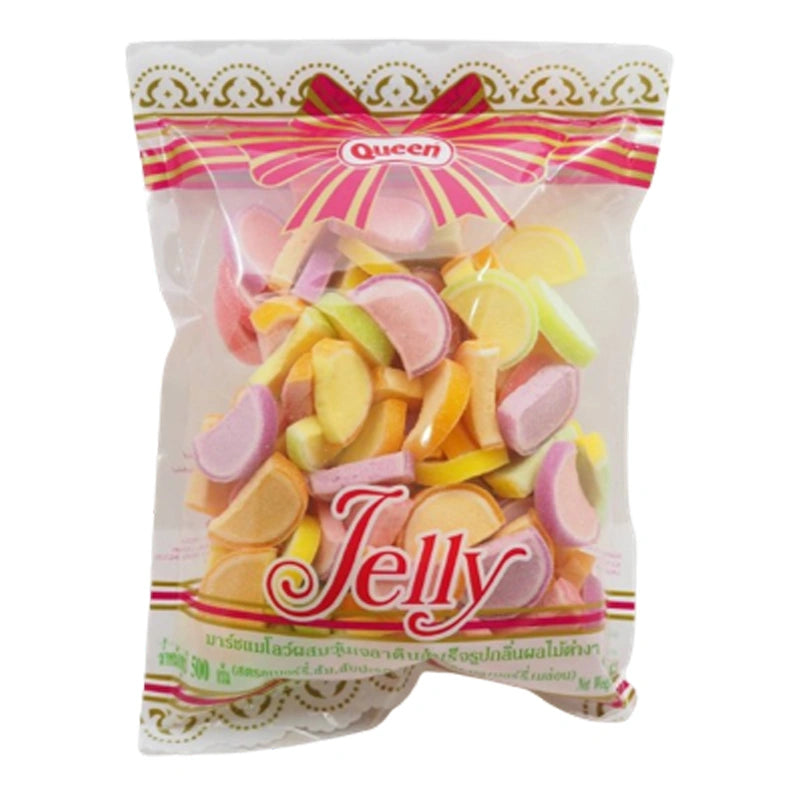 Queen Jelly Melon 500g fresh, ripe jelly melon slices in a transparent container with vibrant orange flesh.