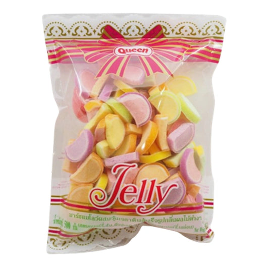 Queen Jelly Melon 500g fresh, ripe jelly melon slices in a transparent container with vibrant orange flesh.
