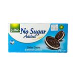 Gullon Cream Filled Cocoa Biscuits, confectionery snacks with chocolate cream filling and crispy cocoa biscuit exterior.