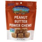 Sunridge Farms Peanut Butter Power Chews in a clear package, showcasing chewy confectionery snacks with peanut butter flavor.