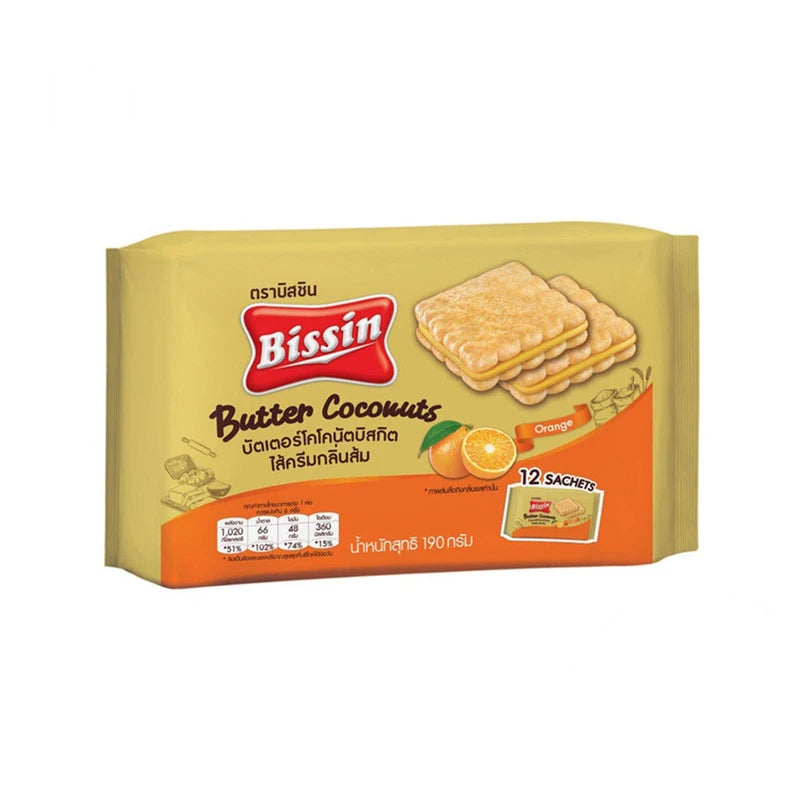 Bissin Butter Coconut Filled With Orange Cream 190g