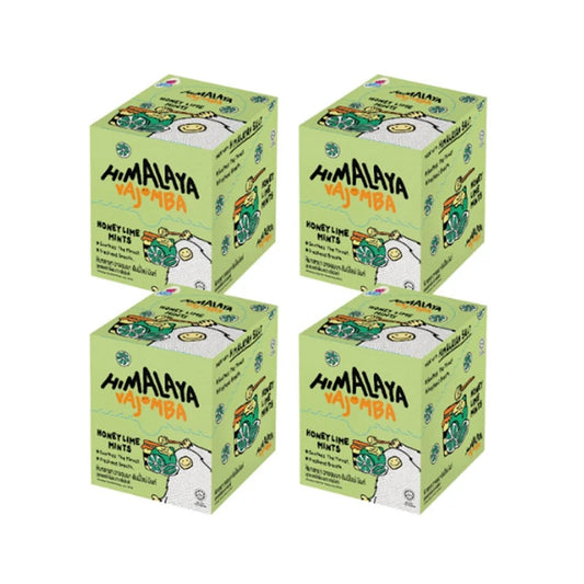 Himalaya Mint Candy with Himalayan Salt, Vachomba Honey Lime flavor, showing colorful candies in a clear wrapper.