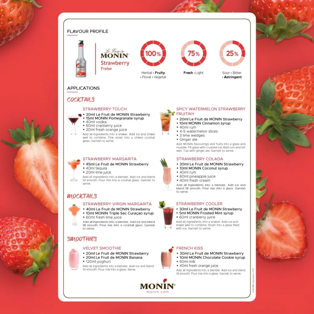 Monin Strawberry Fruitmix 1000ml